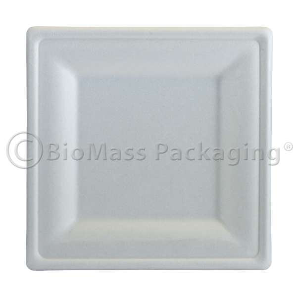 BagasseWare Diamond Collection 10" Square Plate 357-DP10 BioMass Packaging