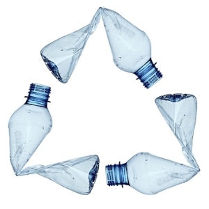 Recycle Symbol Made from Bottles