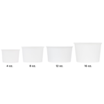 Karat Earth by Lollicup White Soup Container Sizes